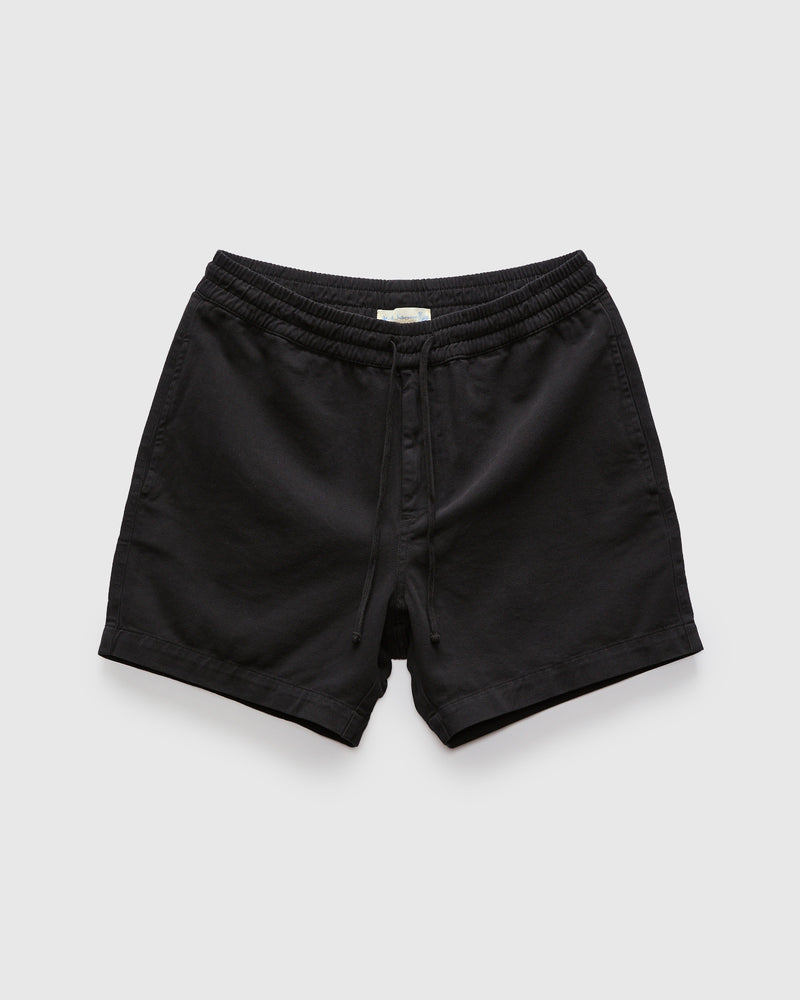 5" Lightweight Cotton Twill Shorts in Deep Black