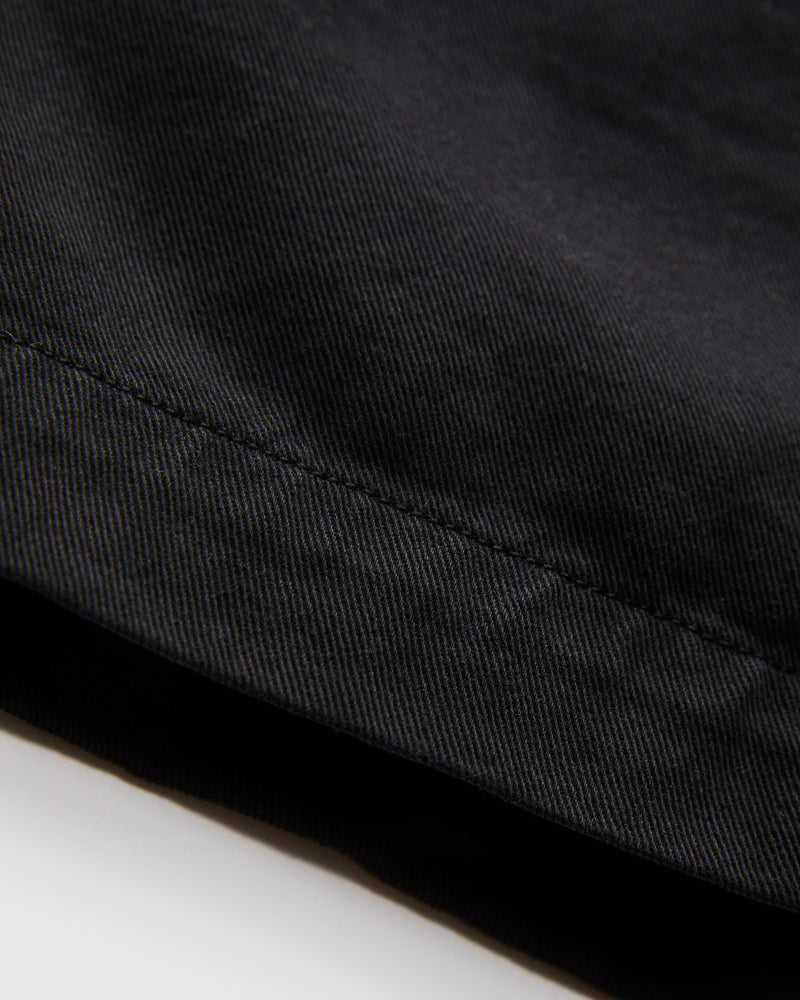 5" Lightweight Cotton Twill Shorts in Deep Black