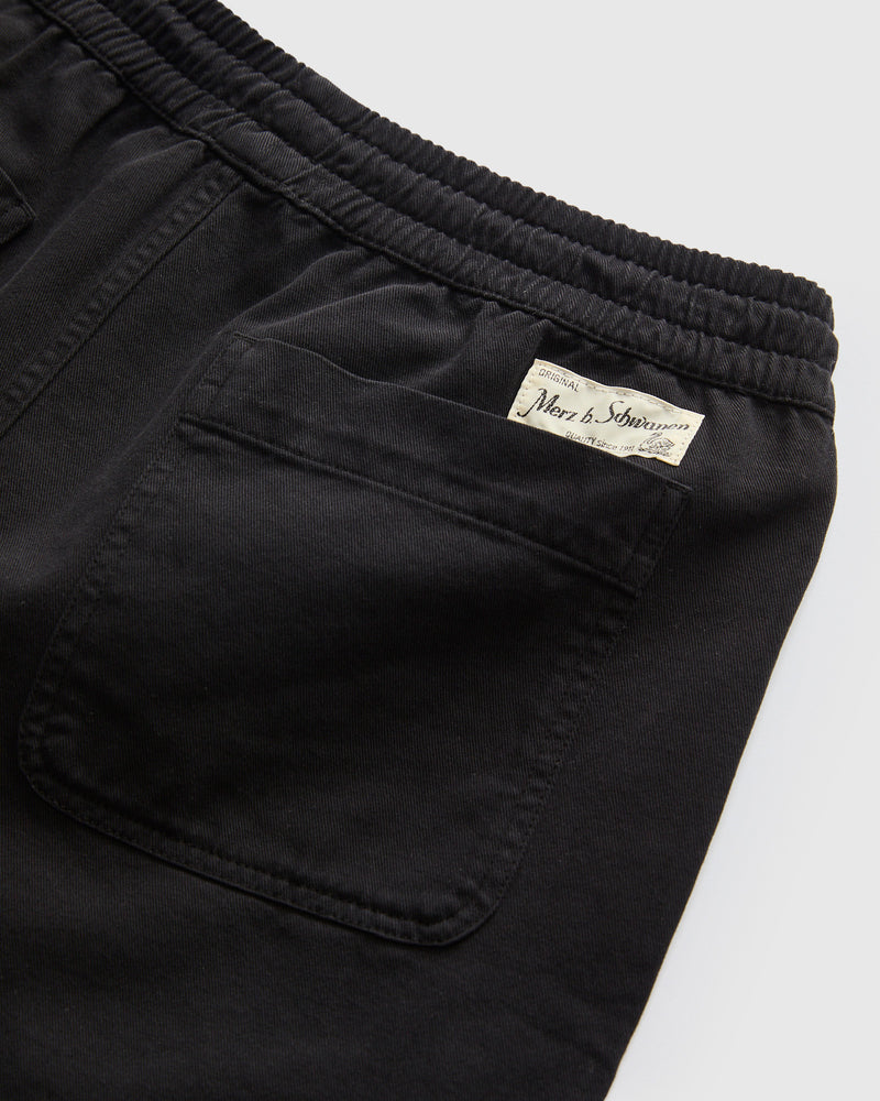 5" Lightweight Cotton Twill Shorts in Deep Black