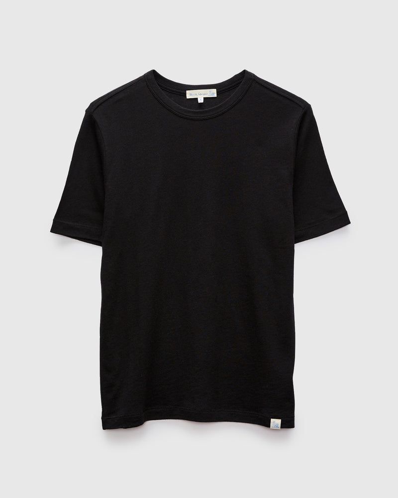 Cotton Cashmere T-Shirt in Deep Black