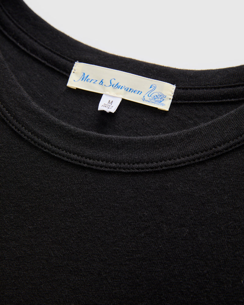 Cotton Cashmere T-Shirt in Deep Black