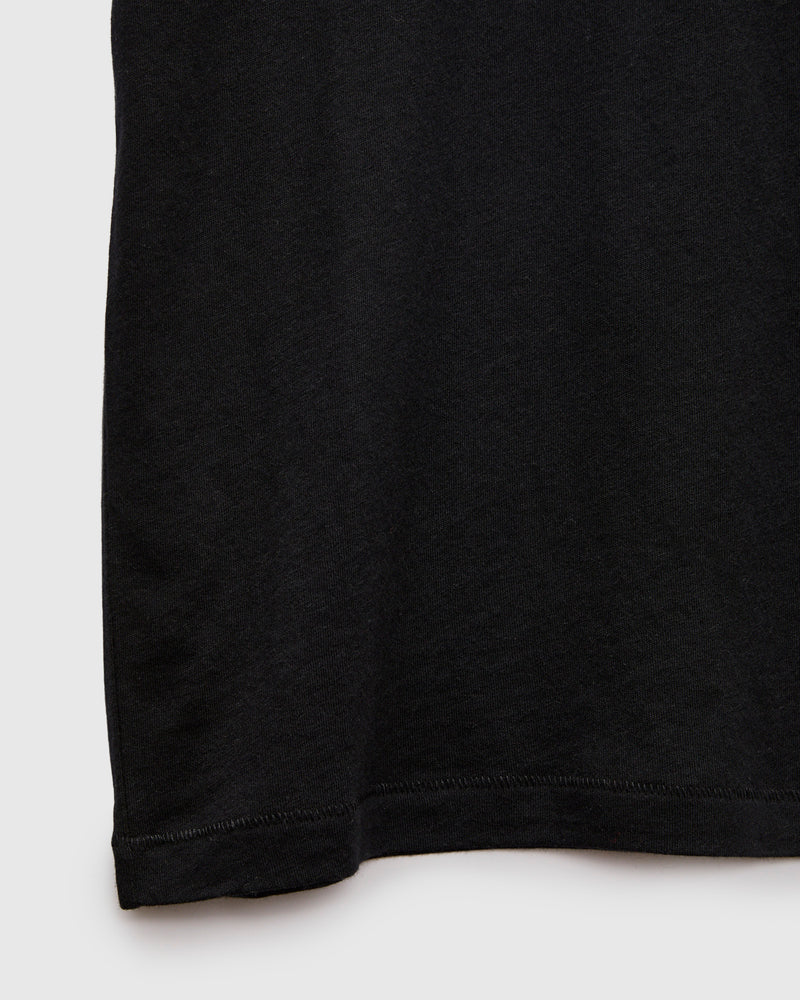Cotton Cashmere T-Shirt in Deep Black