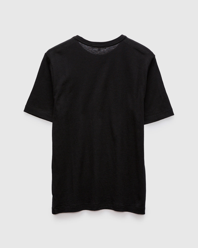Cotton Cashmere T-Shirt in Deep Black