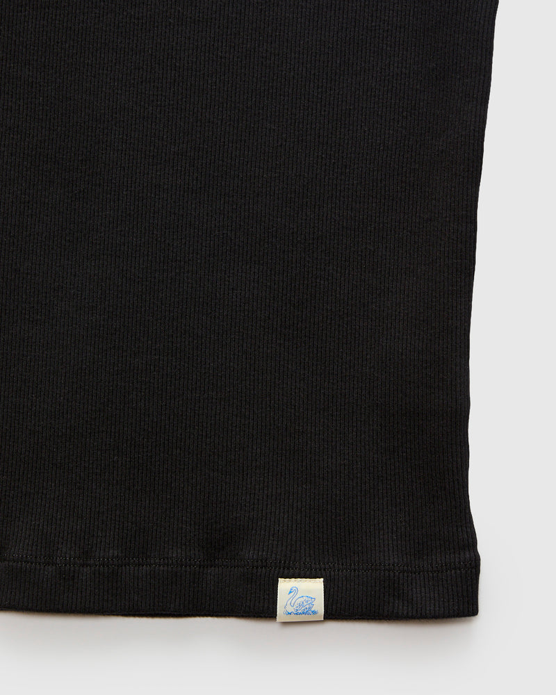 7.2oz Ribbed Tanktop in Deep Black