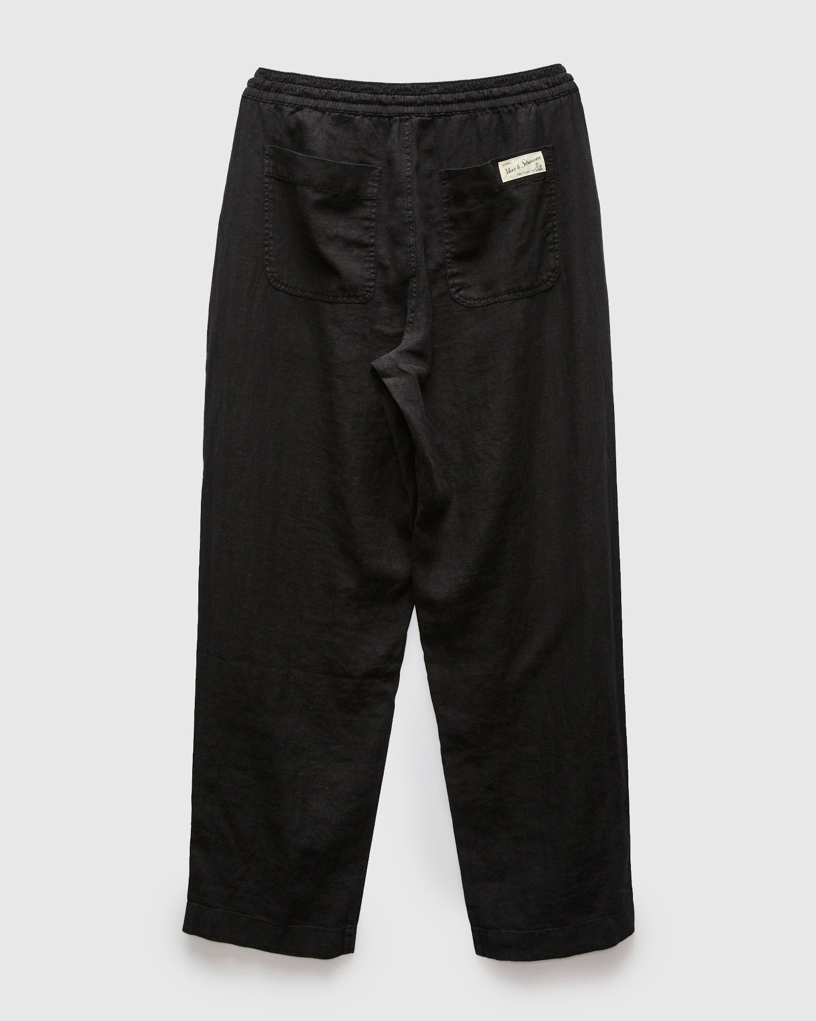 Workers Linen Drawstring Pants in Deep Black – Blue Owl Workshop
