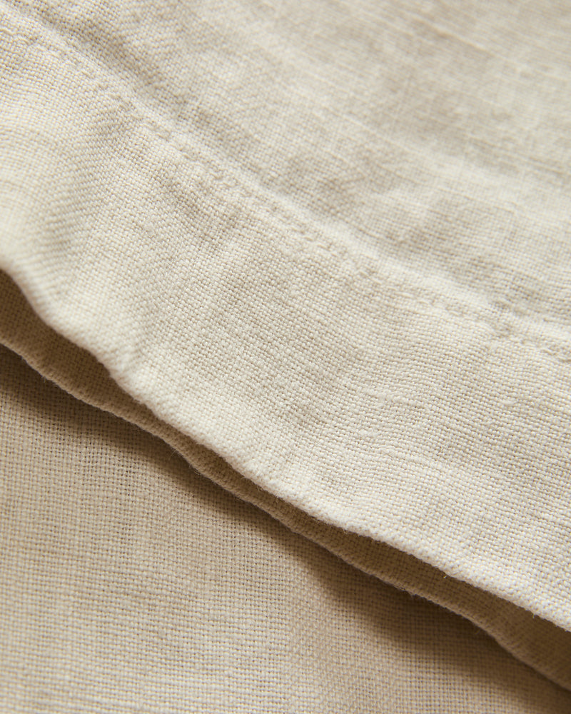 Workers Linen Drawstring Pants in Light Stone