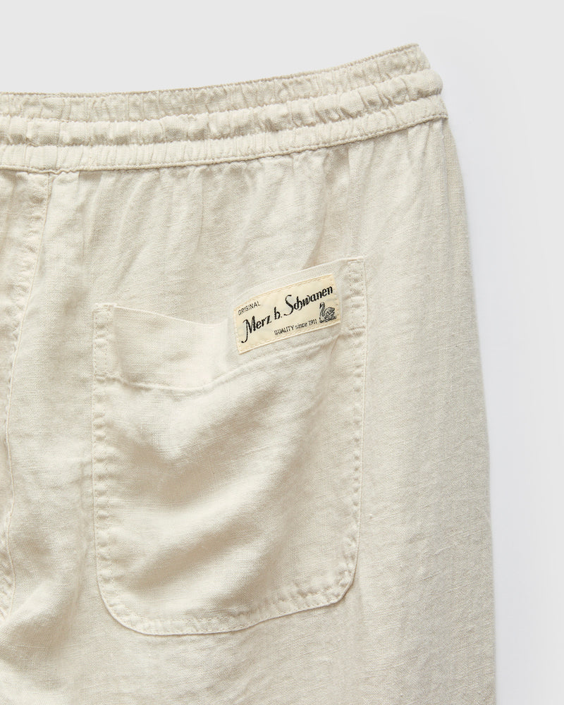 Workers Linen Drawstring Pants in Light Stone