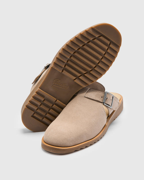 Athenes Mule in Velours Gres