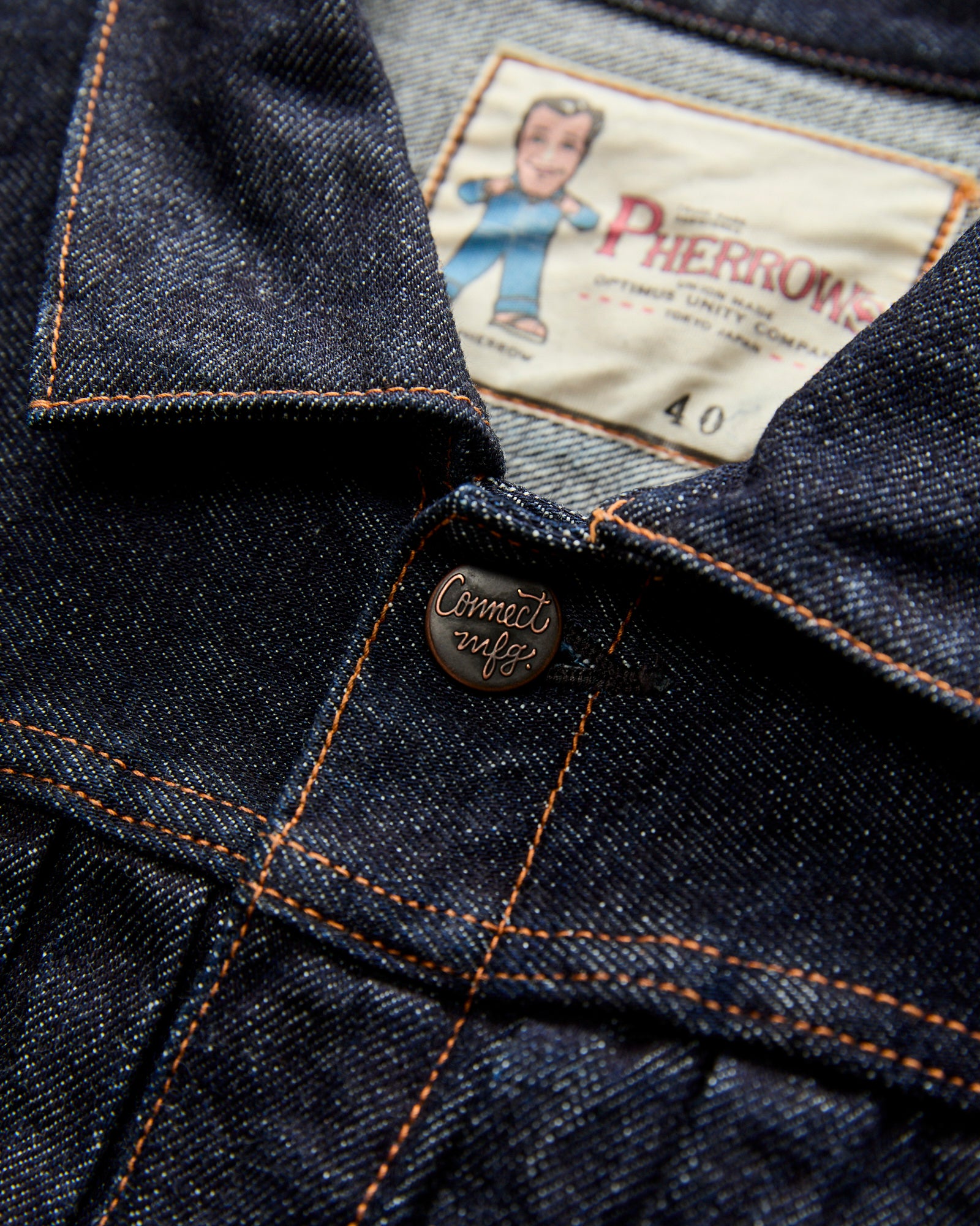 400J 13.5oz Rinsed Denim Type 1 Jacket in Indigo – Blue Owl Workshop