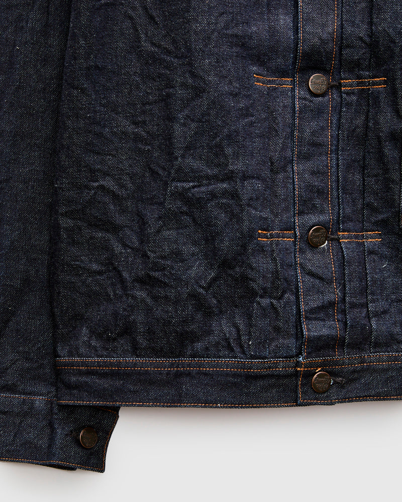 400J 13.5oz Rinsed Denim Type 1 Jacket in Indigo