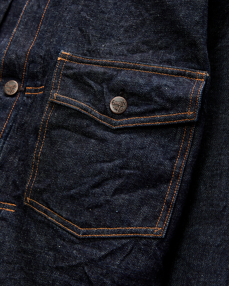 400J 13.5oz Rinsed Denim Type 1 Jacket in Indigo
