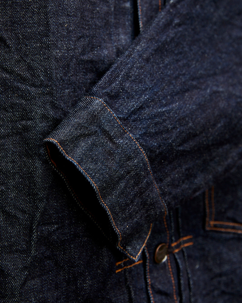 400J 13.5oz Rinsed Denim Type 1 Jacket in Indigo