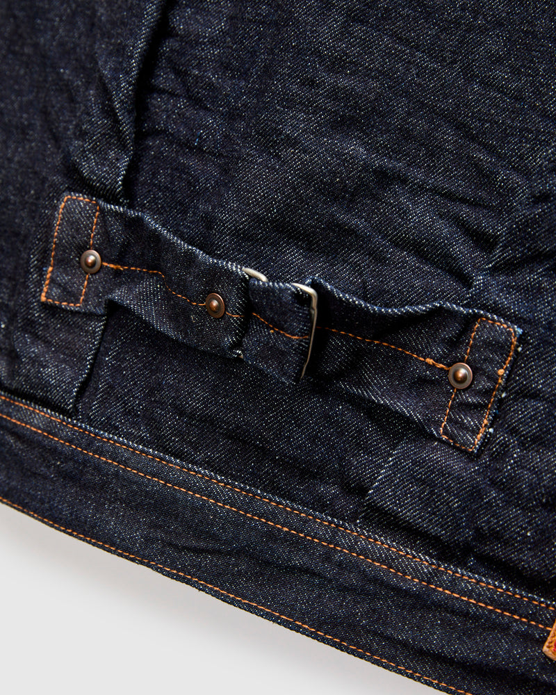 400J 13.5oz Rinsed Denim Type 1 Jacket in Indigo