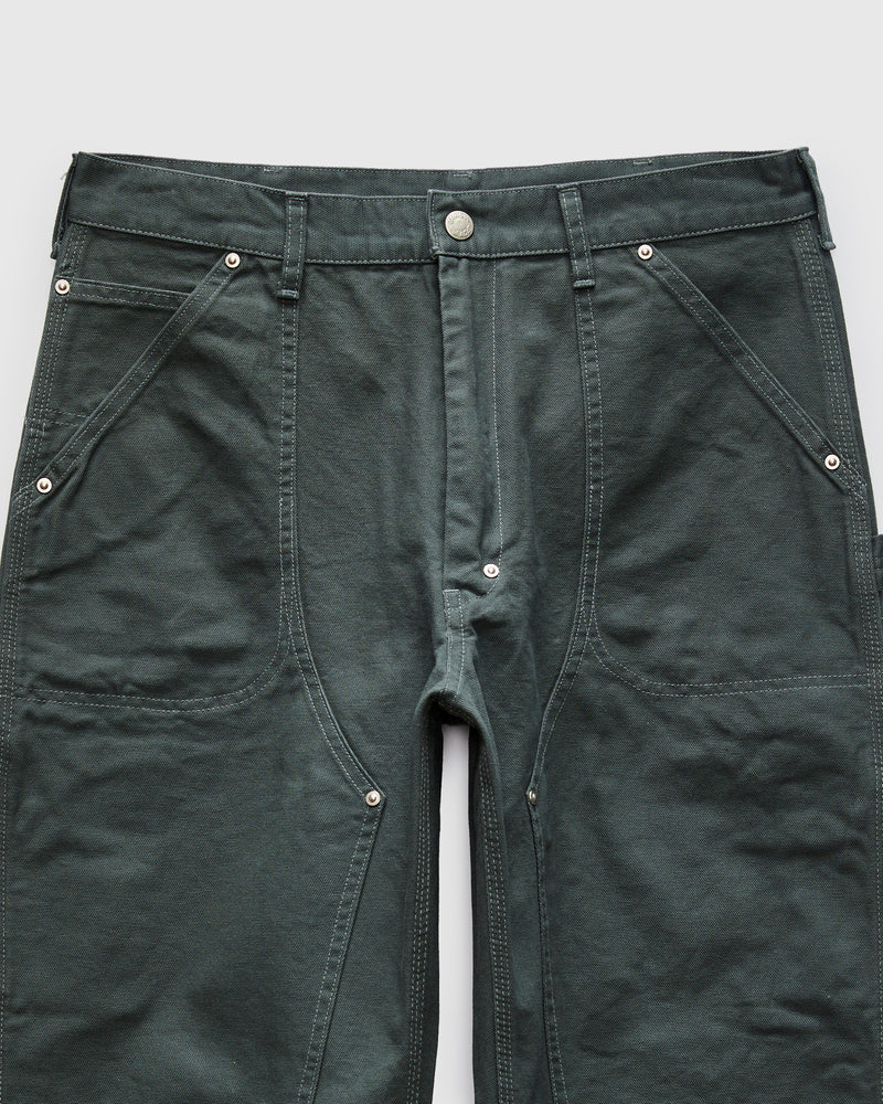 Double Knee Painter Pants in Blue Green