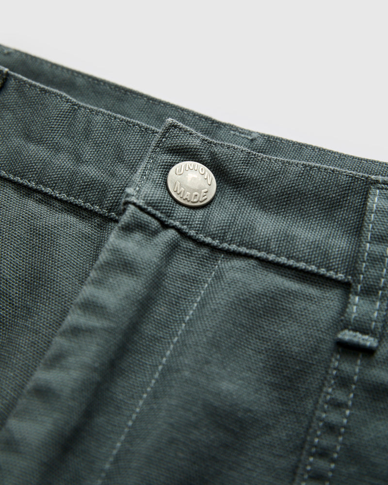 Double Knee Painter Pants in Blue Green