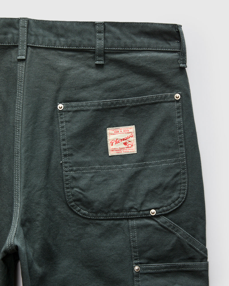 Double Knee Painter Pants in Blue Green