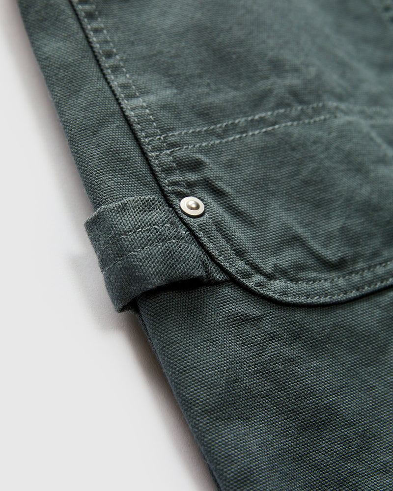 Double Knee Painter Pants in Blue Green