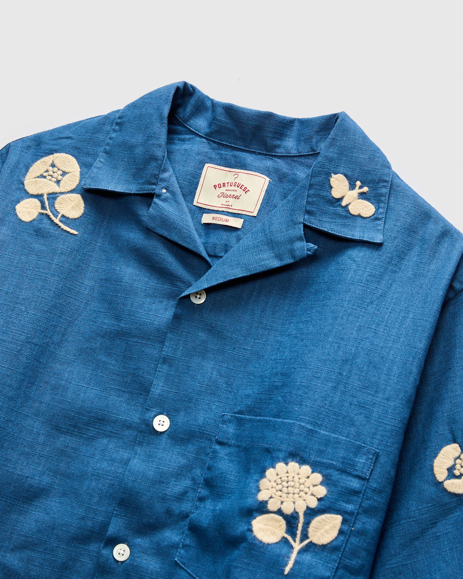 Embroidery Nature Ramie Shirt in Blue – Blue Owl Workshop
