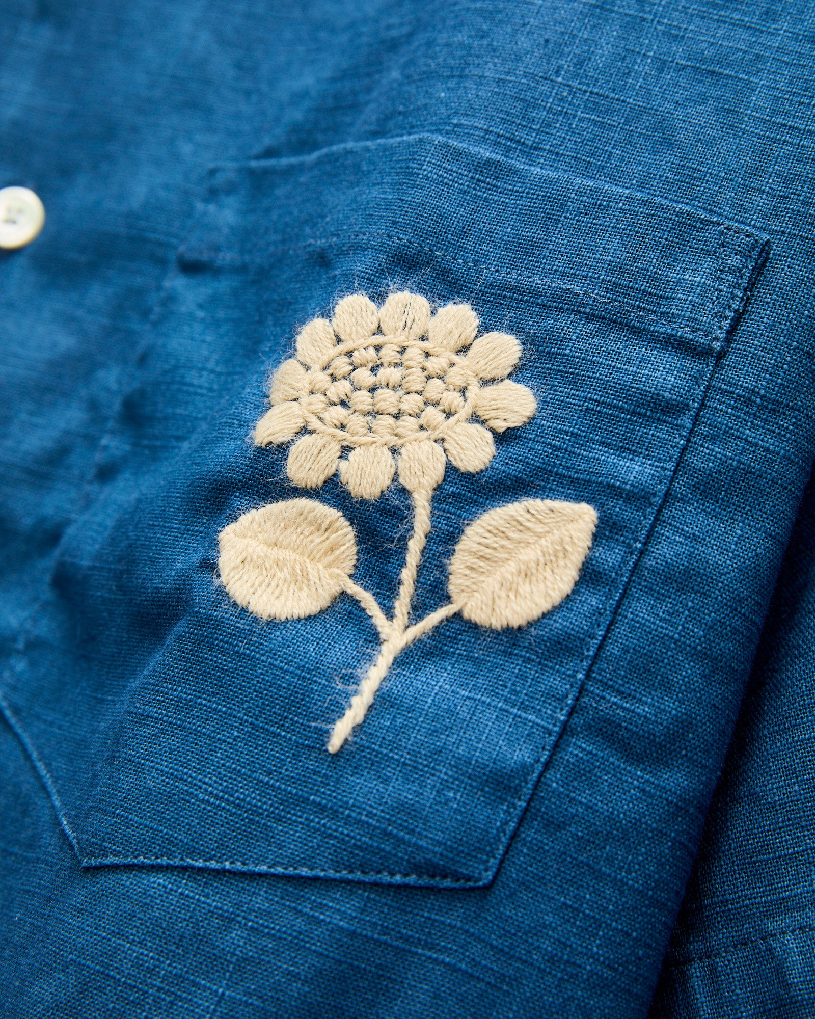 Embroidery Nature Ramie Shirt in Blue – Blue Owl Workshop