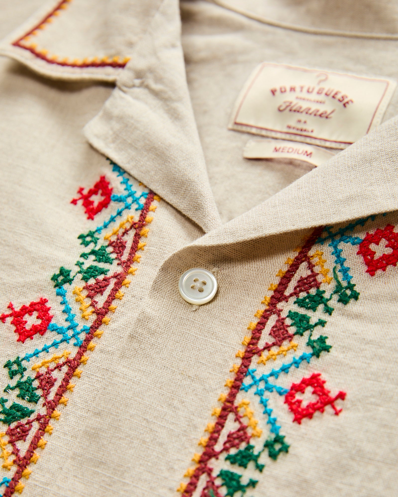 Folclore Embroidery Shirt in Natural – Blue Owl Workshop