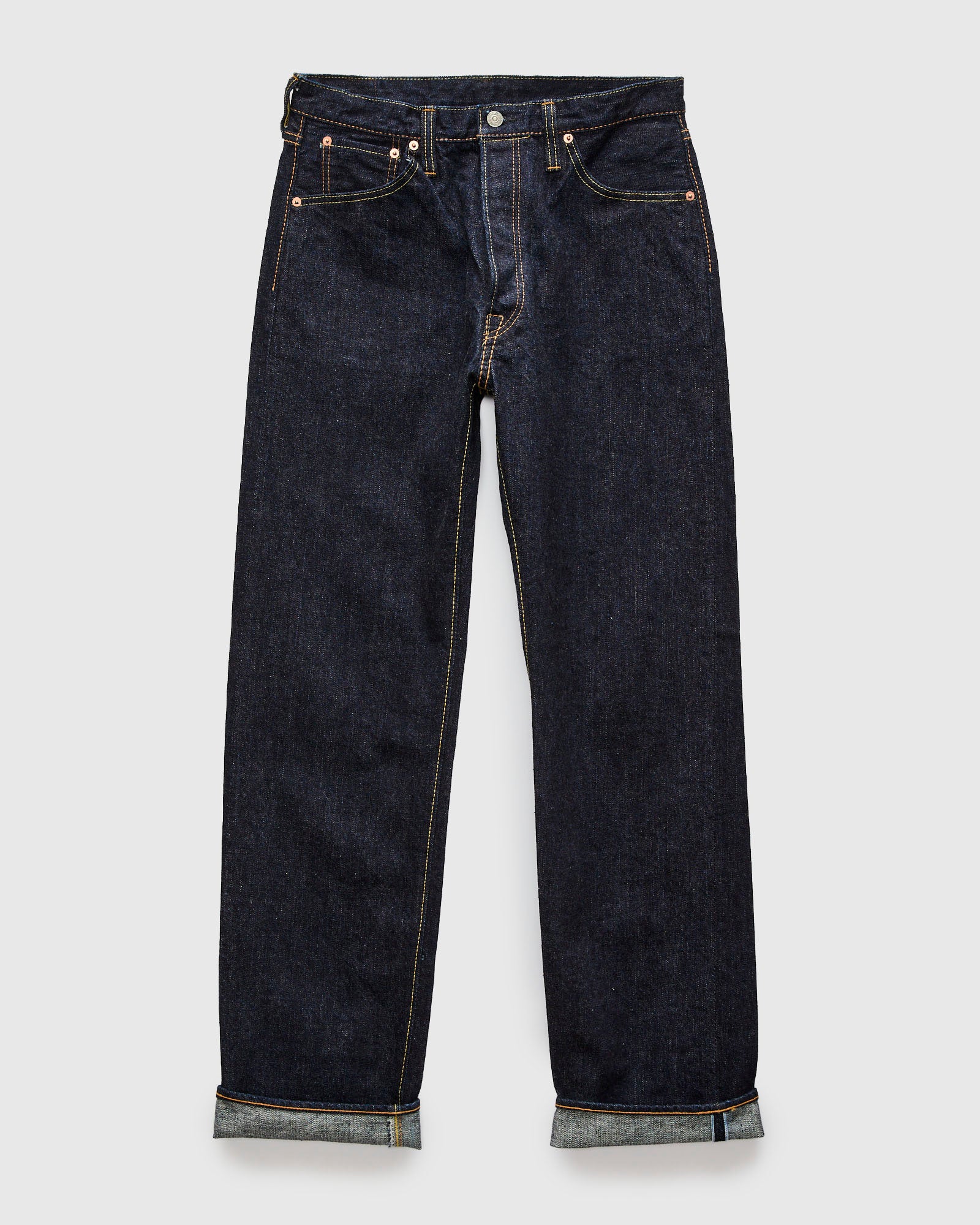 XX-002 14oz Rinsed Selvedge Denim - Piped Straight Fit – Blue Owl