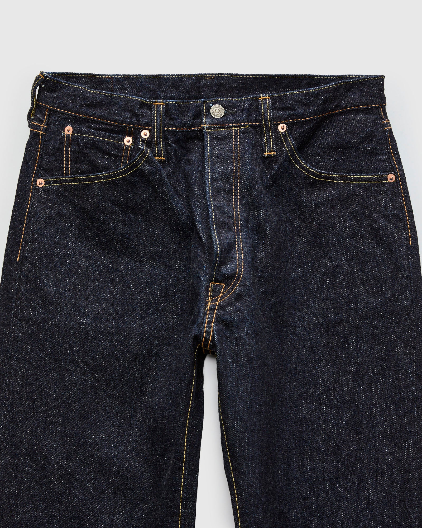 XX-002 14oz Rinsed Selvedge Denim - Piped Straight Fit – Blue Owl