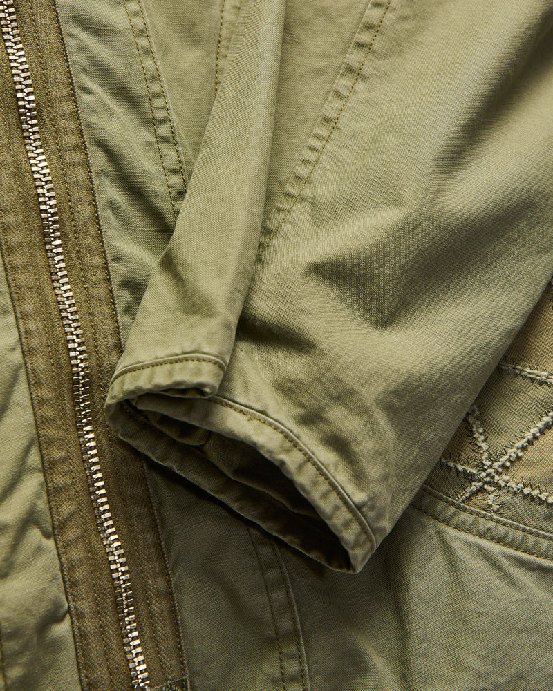 MSP-4050 Tsugihagi Haori Jacket in Olive