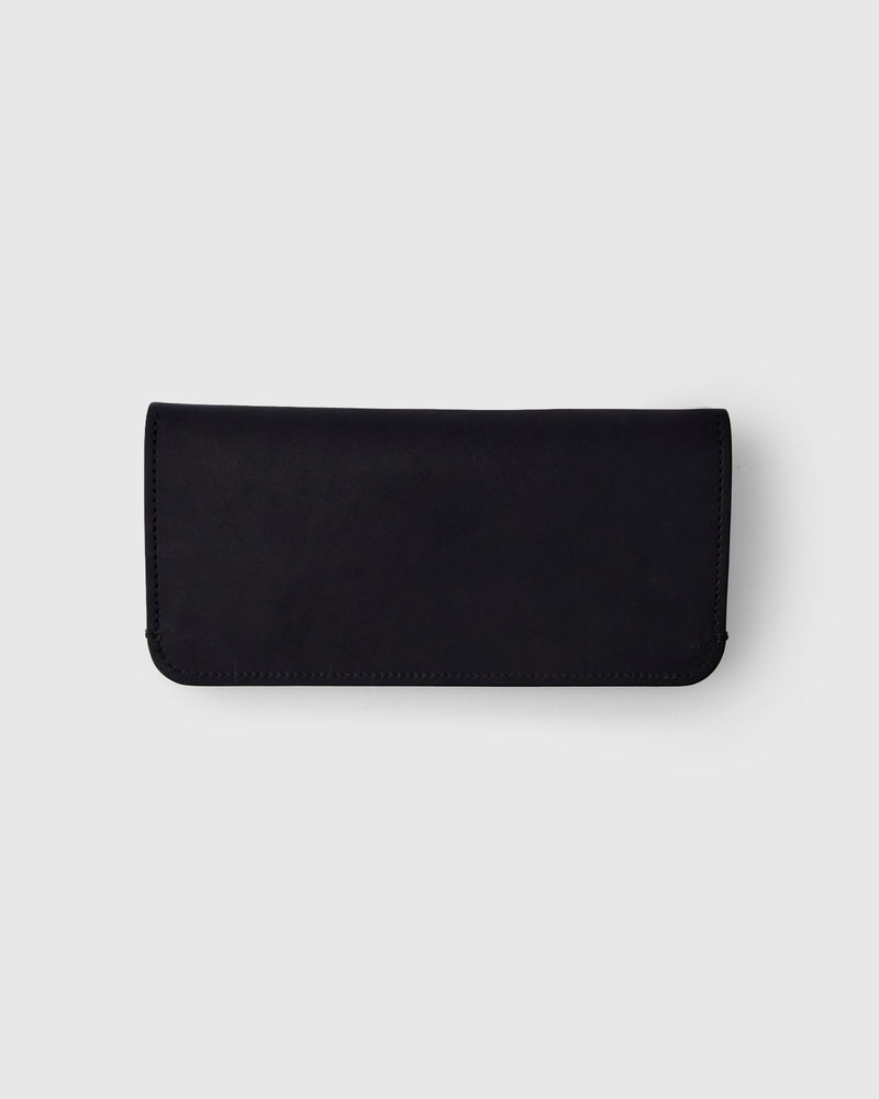Buco Leather Trucker Wallet in Black