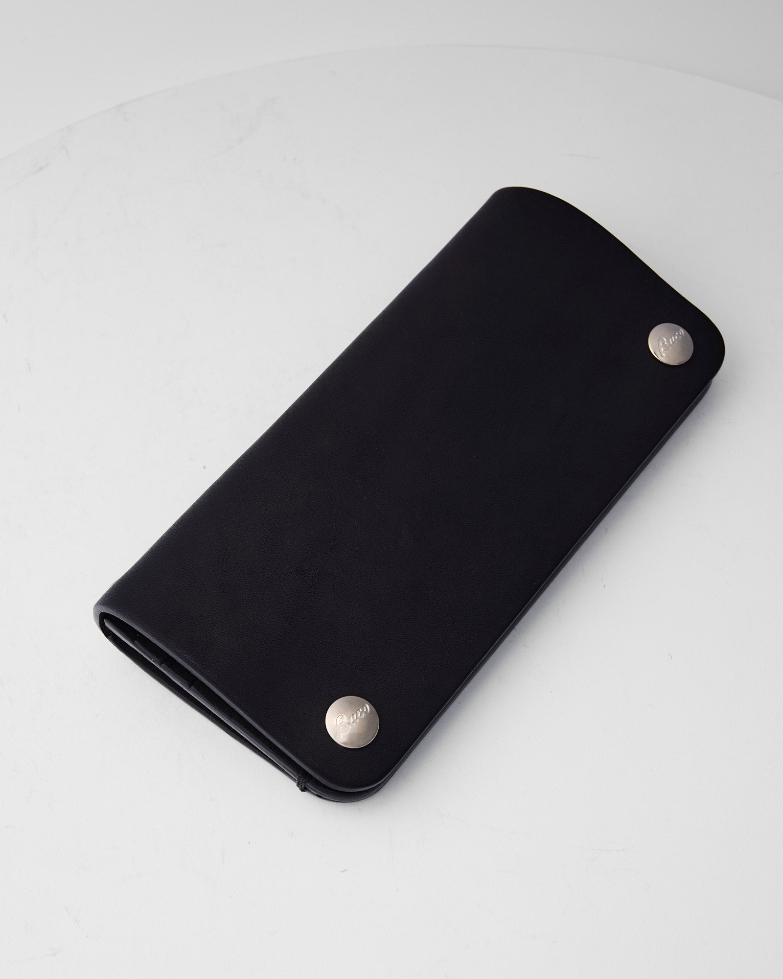 Buco Leather Trucker Wallet in Black – Blue Owl Workshop