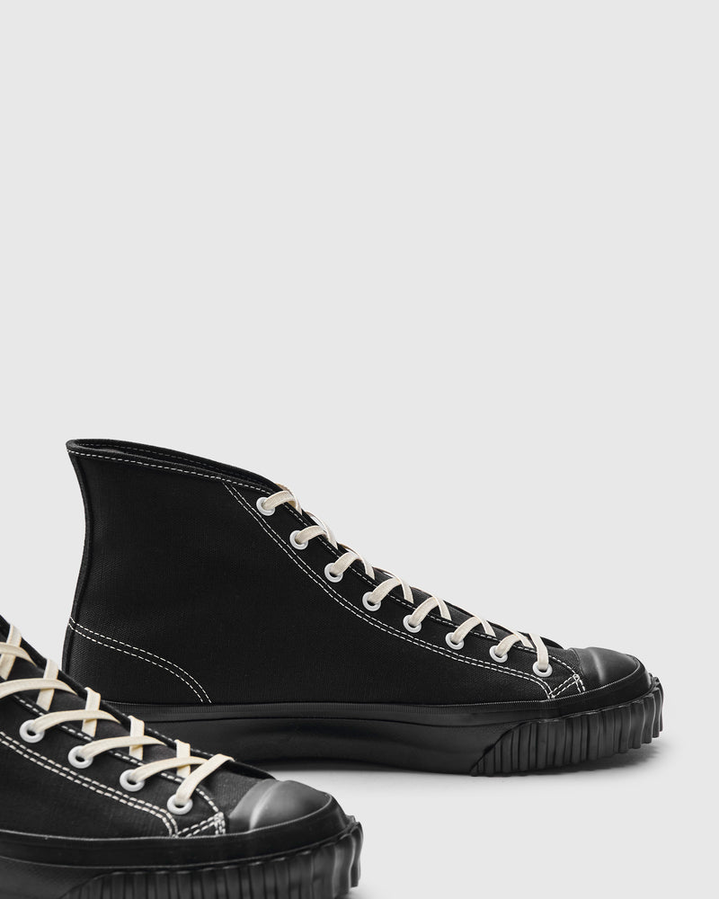 Military Canvas Training Shoes in Black