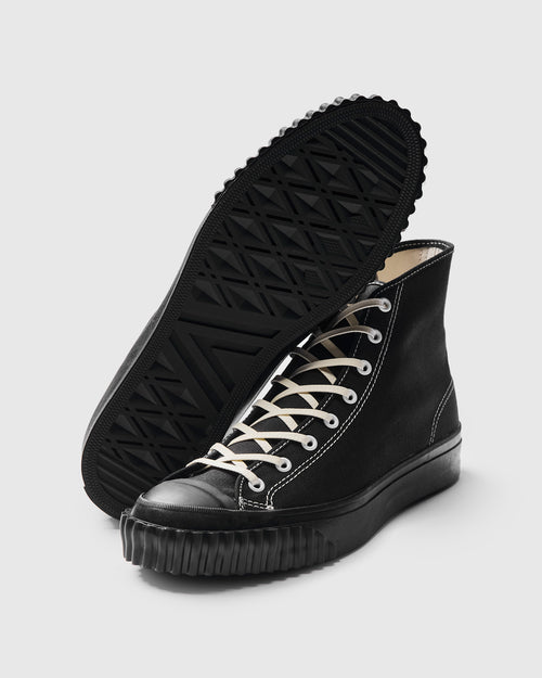 Military Canvas Training Shoes in Black