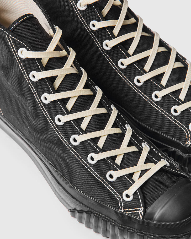 Military Canvas Training Shoes in Black