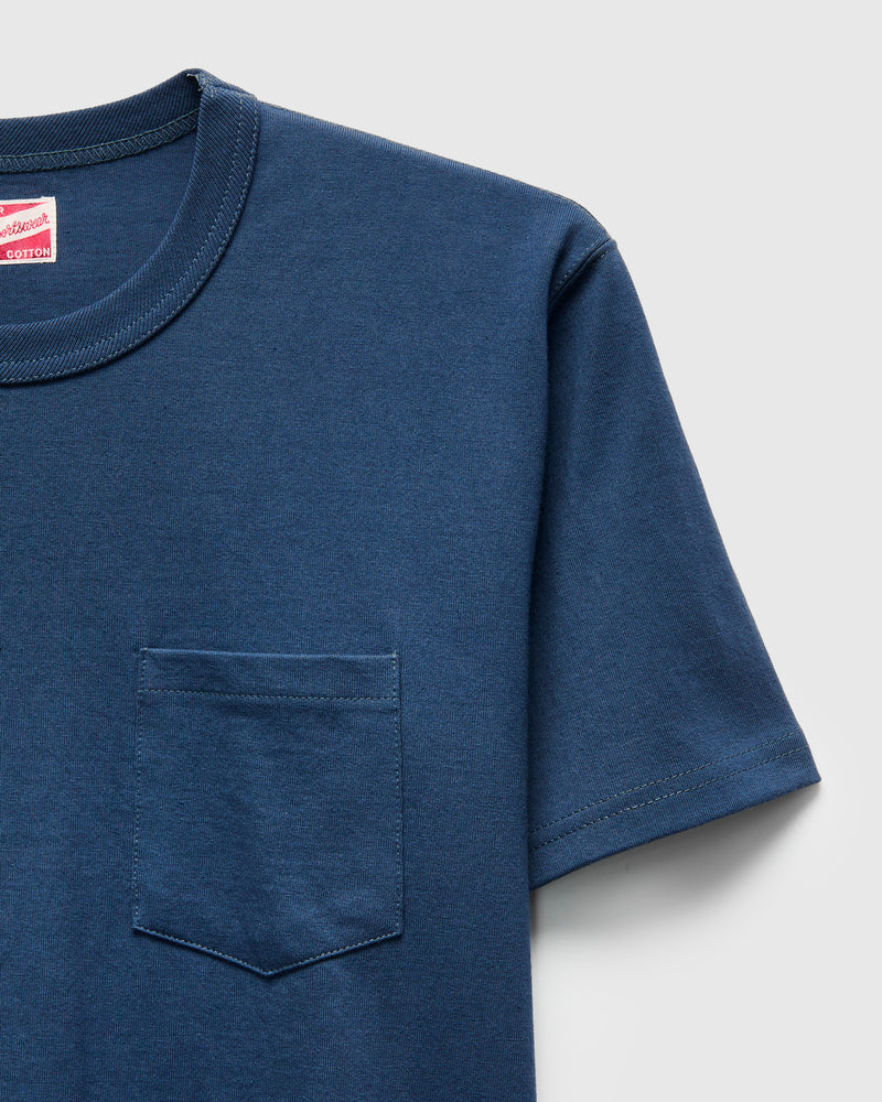 Pocket Tee in Marine Blue