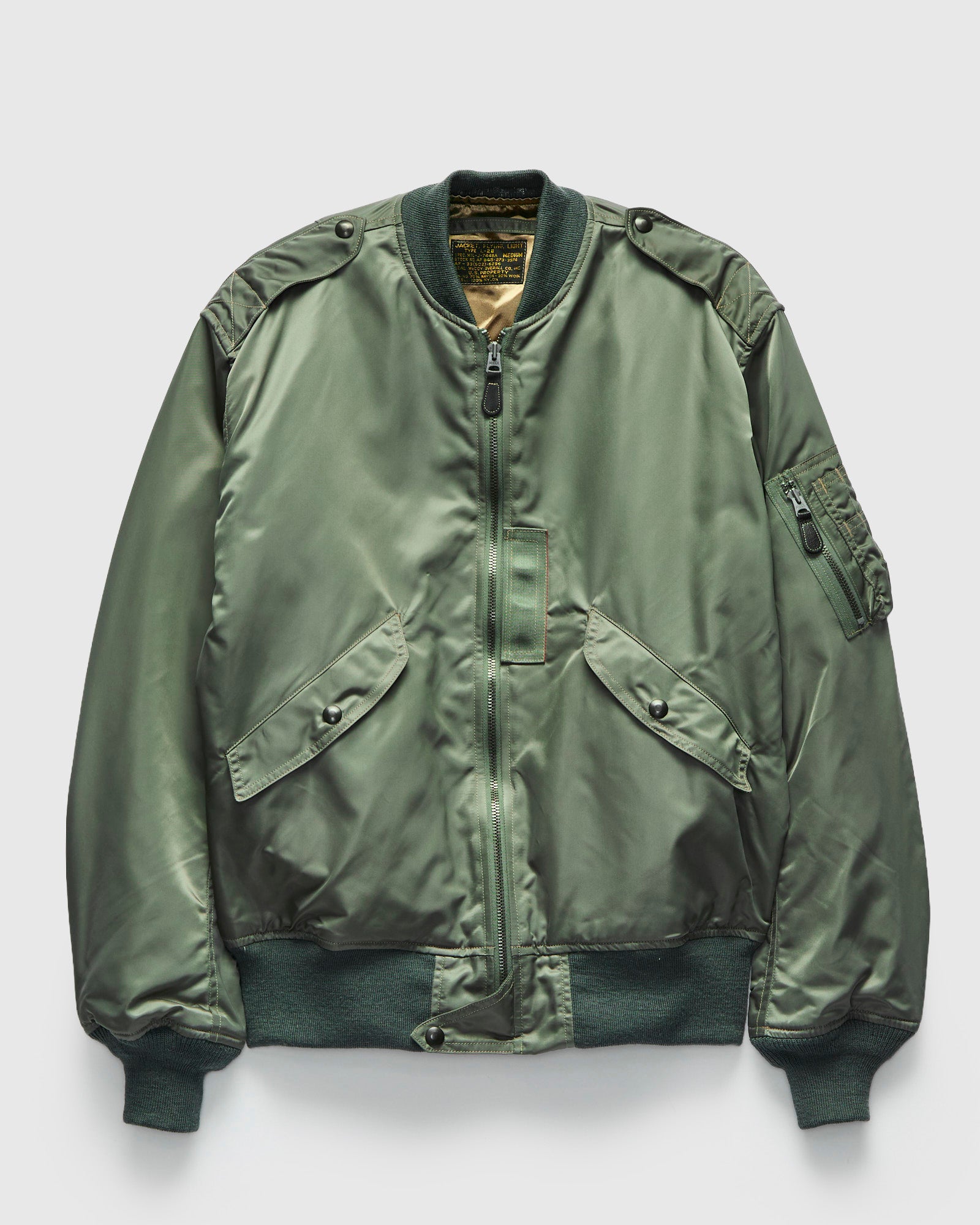 Type L-2B Flight Jacket in Sage Green – Blue Owl Workshop