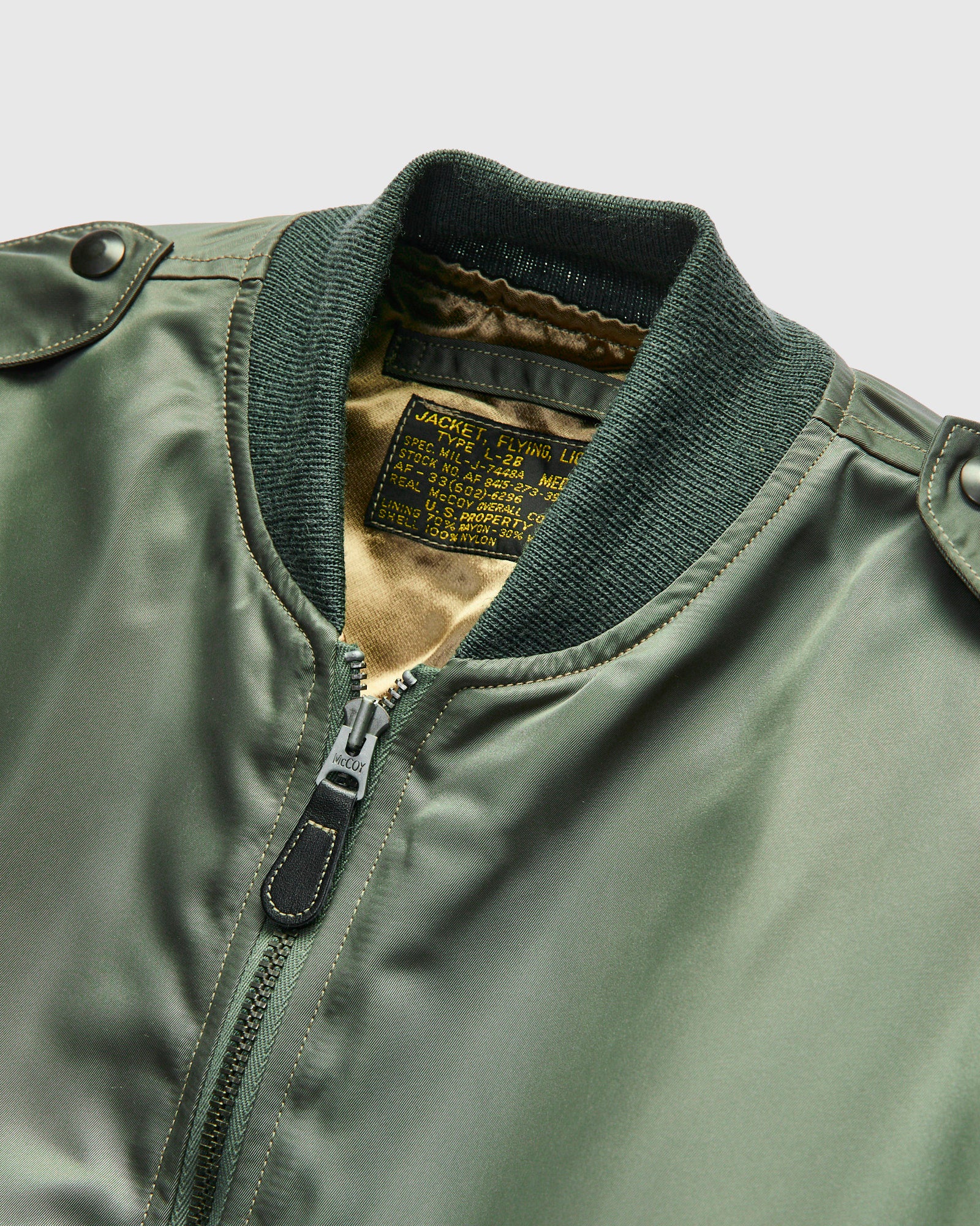Type L-2B Flight Jacket in Sage Green – Blue Owl Workshop