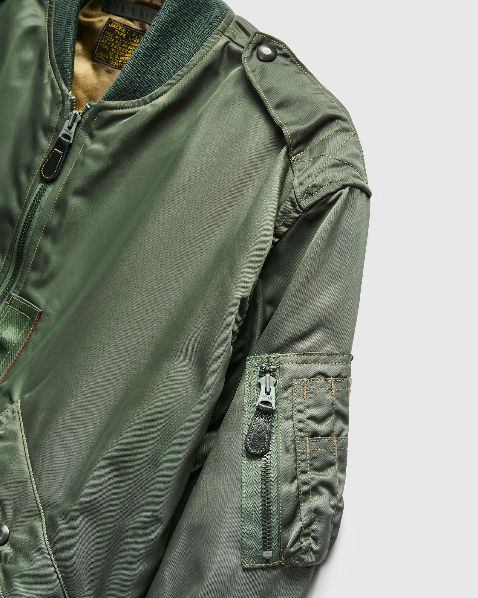 ジャケット・アウター MARKAWARE Jacket Flying Type L-2B Type L-2B Flight Jacket in Sage Green – Blue Owl Workshop