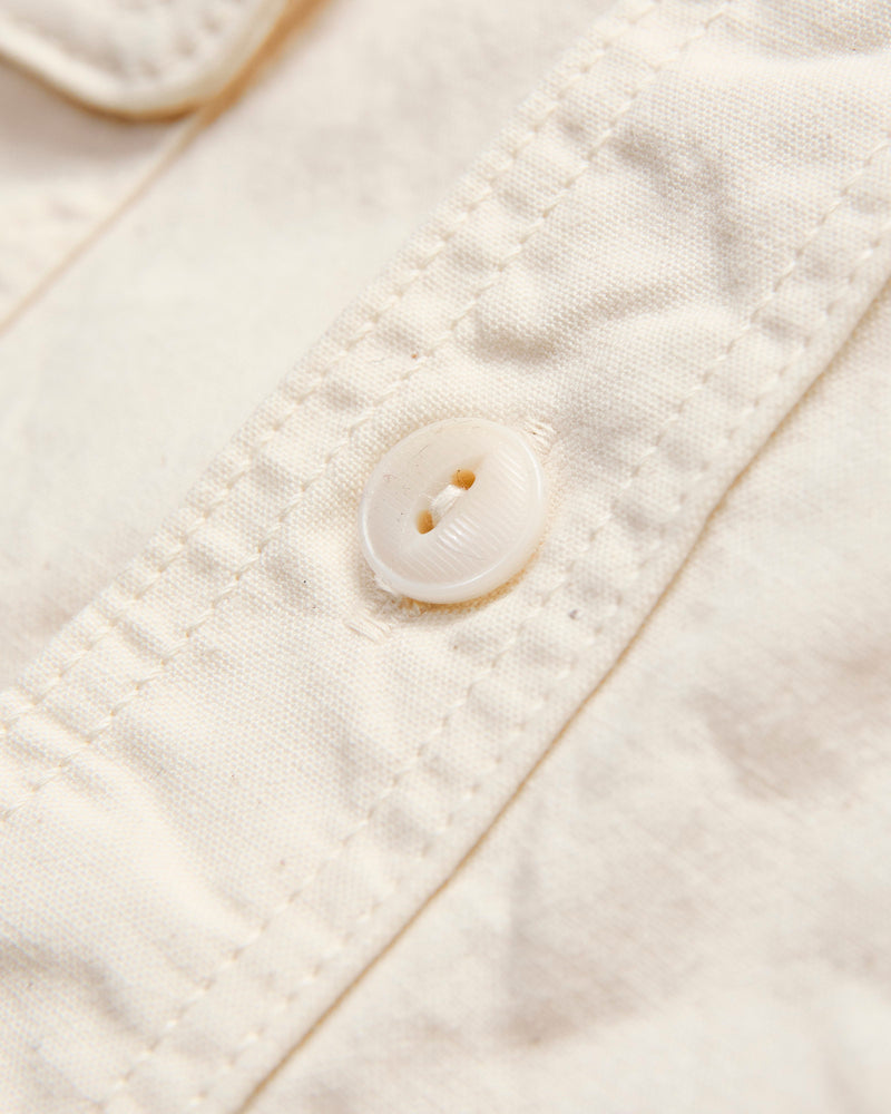 Triple Stitch Work Shirt in Off White