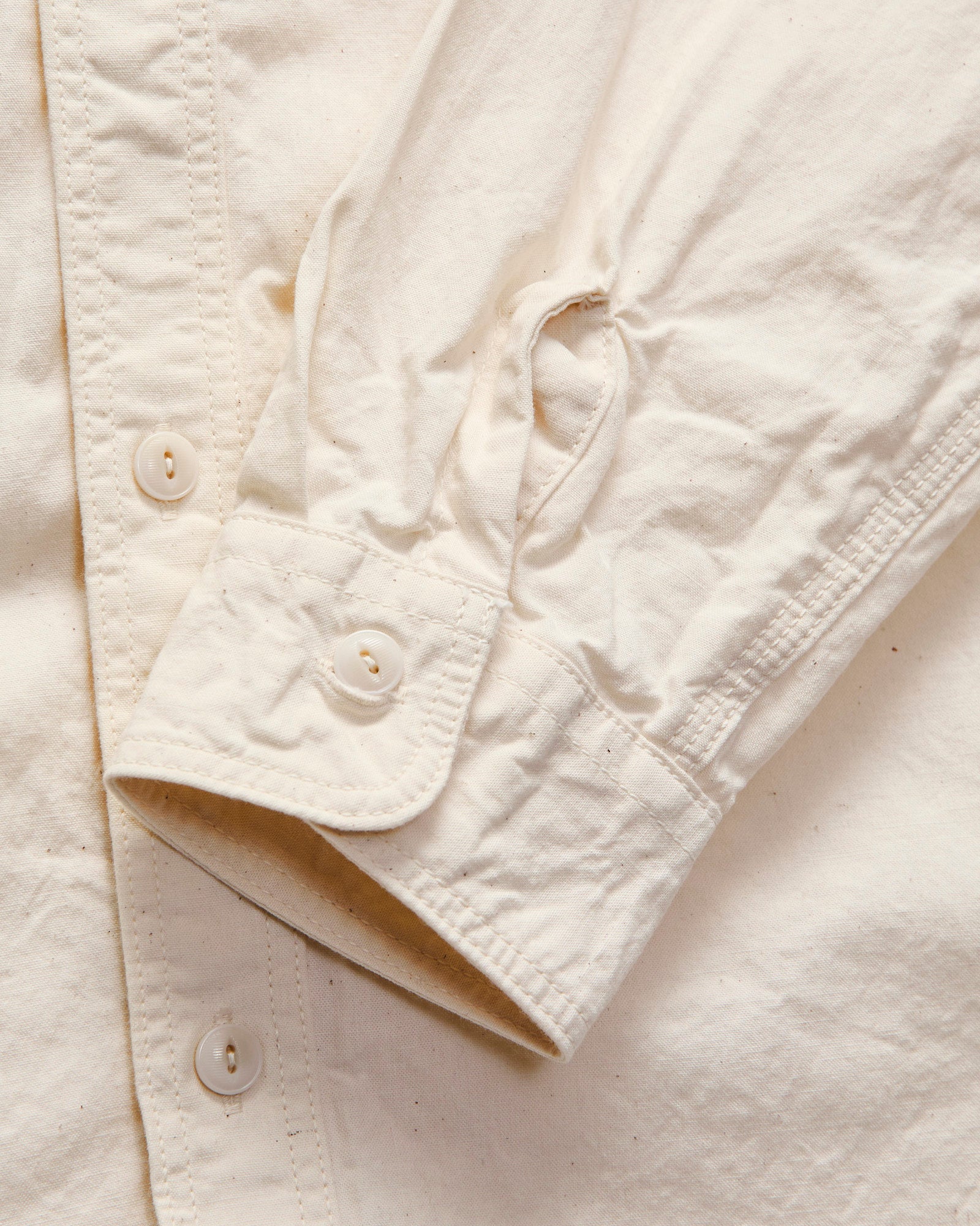 Triple Stitch Work Shirt in Off White – Blue Owl Workshop