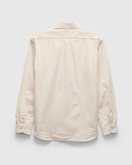Triple Stitch Work Shirt in Off White