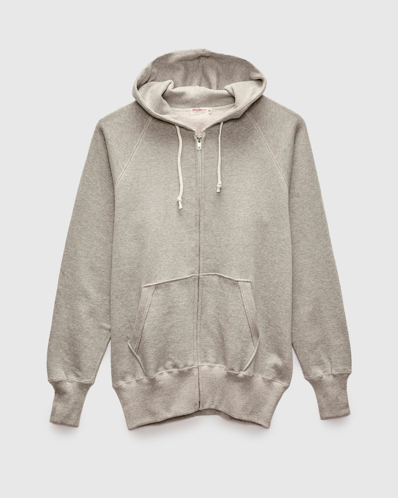 496 Freedom Sleeve Zip Hoodie in Heather Grey
