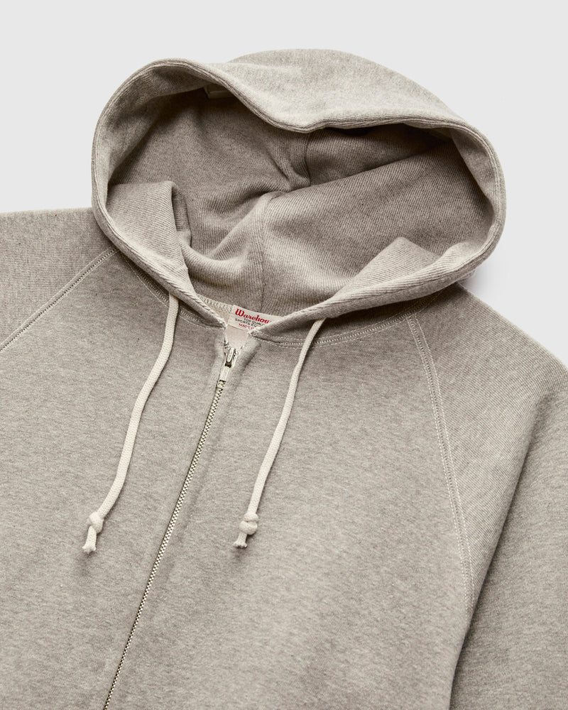 496 Freedom Sleeve Zip Hoodie in Heather Grey