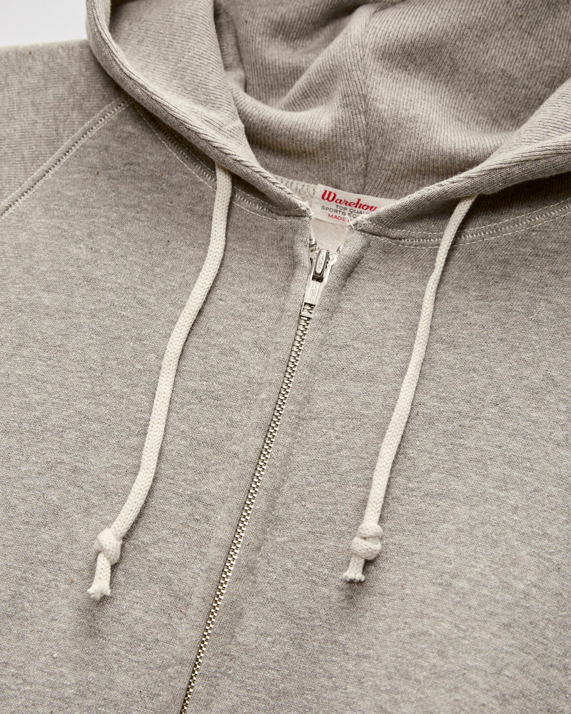 496 Freedom Sleeve Zip Hoodie in Heather Grey