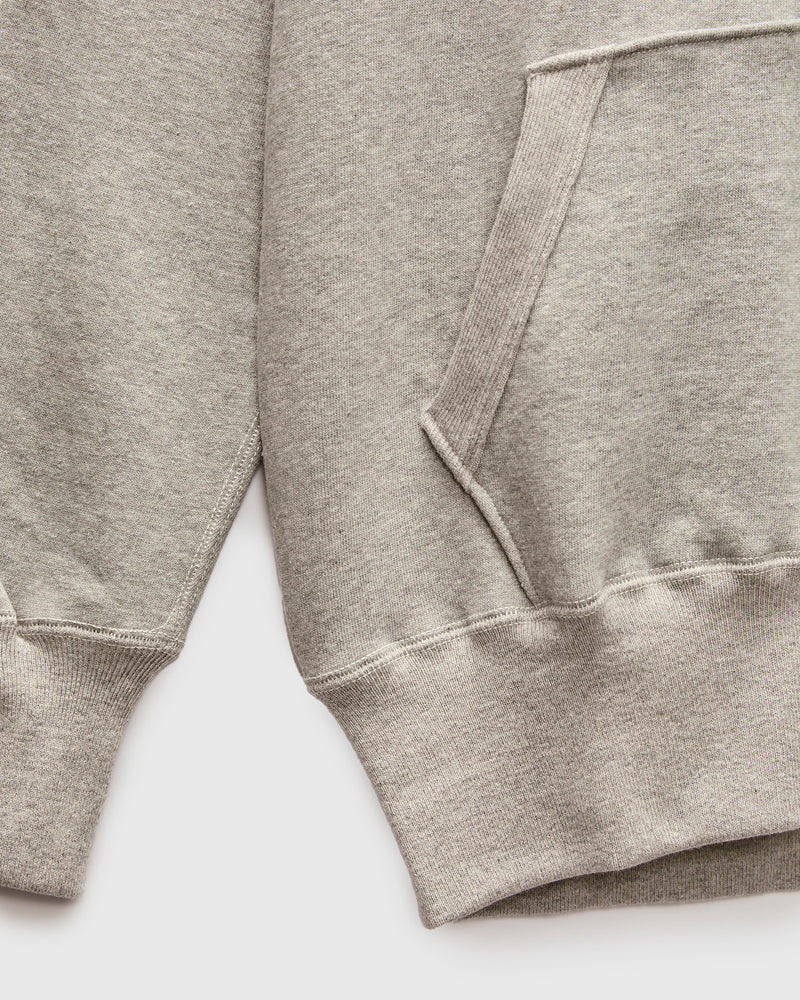 496 Freedom Sleeve Zip Hoodie in Heather Grey