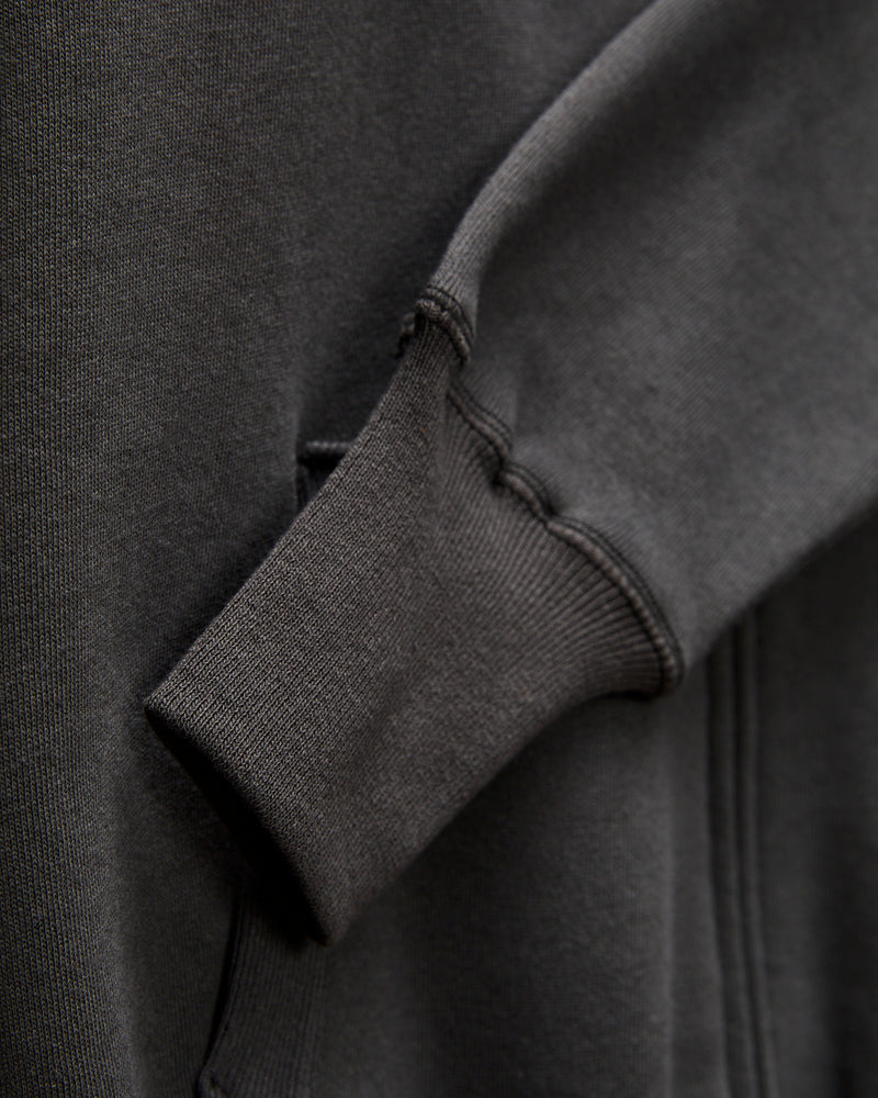 496 Freedom Sleeve Zip Hoodie in Ink Black