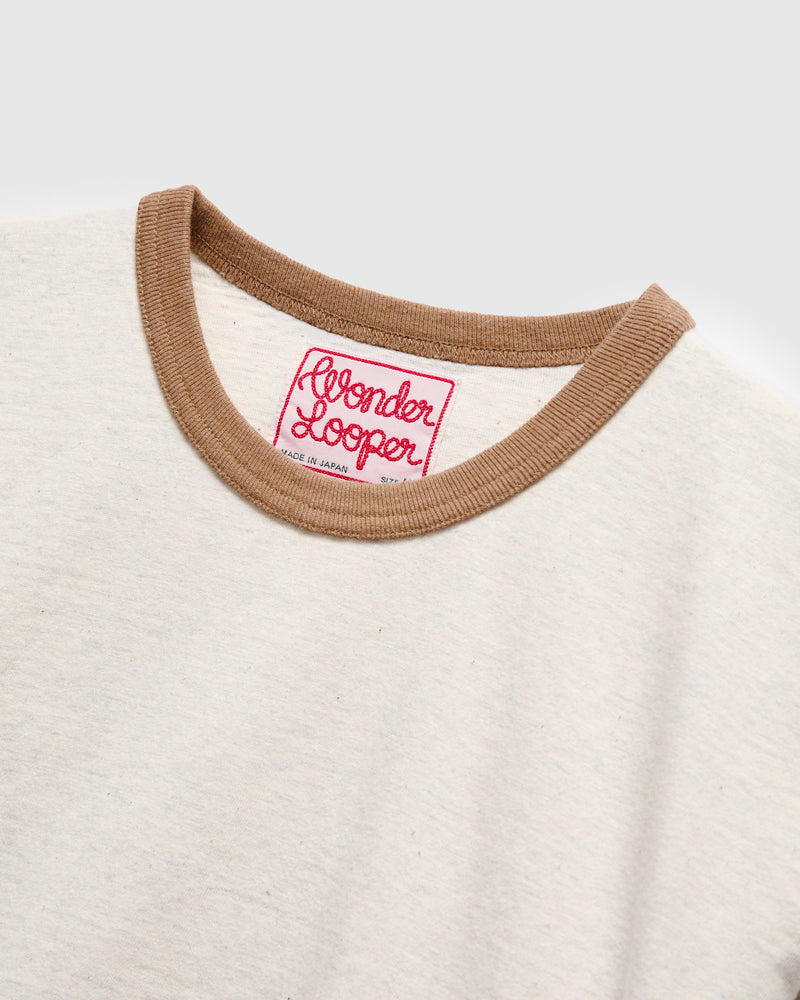 Recycled Cotton FoxFibre Ringer T-Shirt in Sand