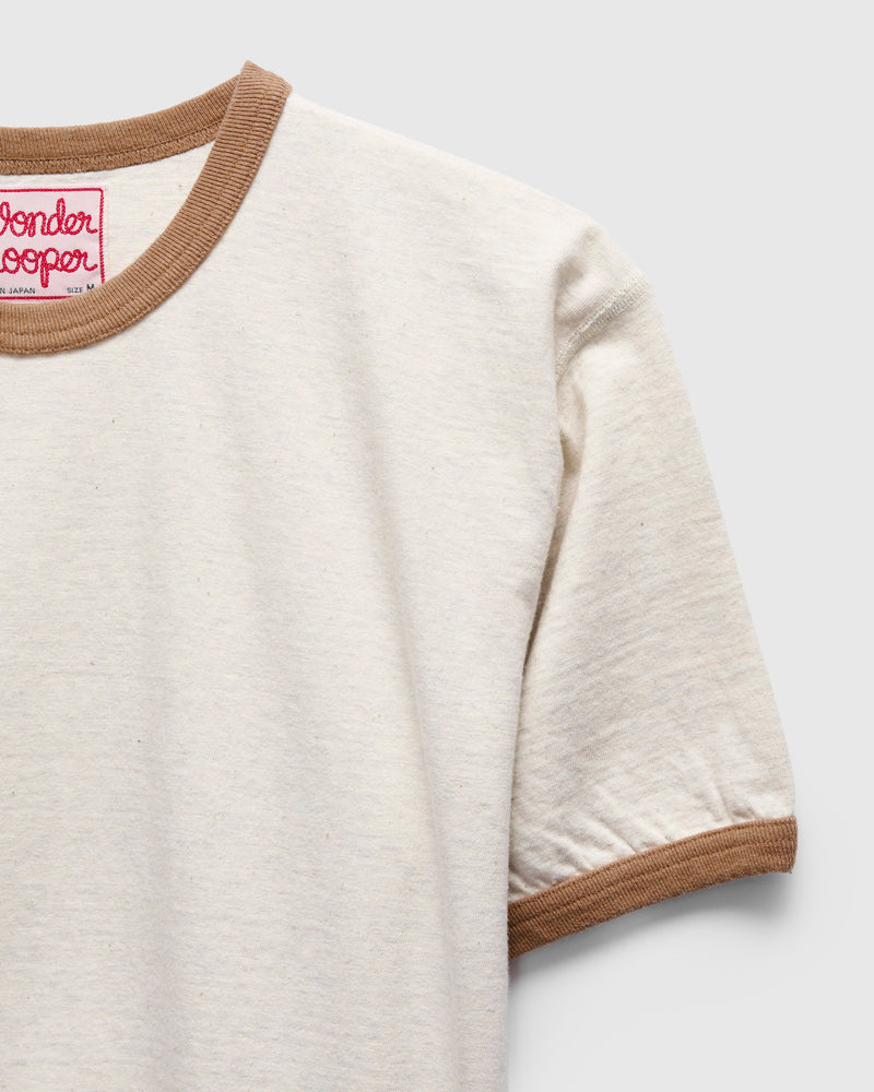 Recycled Cotton FoxFibre Ringer T-Shirt in Sand