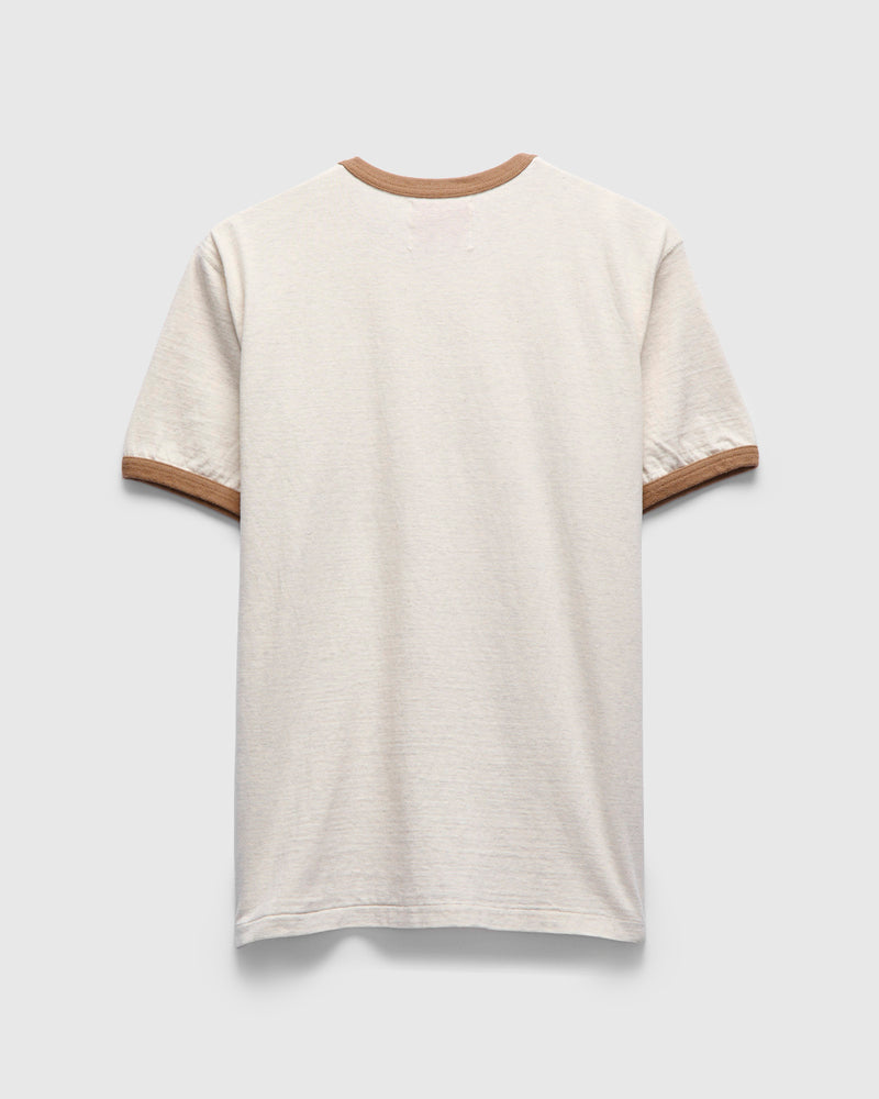 Recycled Cotton FoxFibre Ringer T-Shirt in Sand