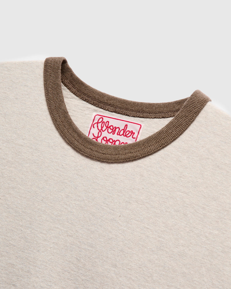 Recycled Cotton FoxFibre Ringer T-Shirt in Stone