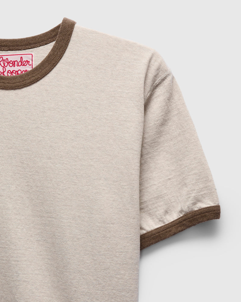 Recycled Cotton FoxFibre Ringer T-Shirt in Stone