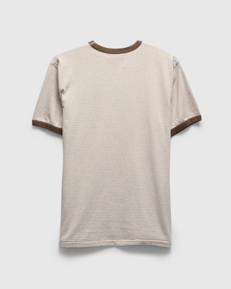 Recycled Cotton FoxFibre Ringer T-Shirt in Stone